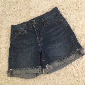 GAP Denim Shorts Raw Edge Cuffed High Rise